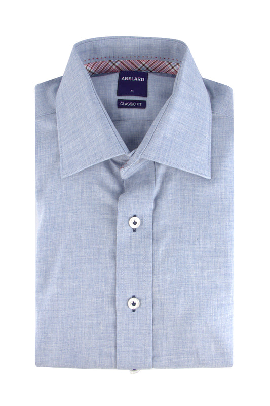 Abelard Heathered Blues Classic Shirt Pale Denim