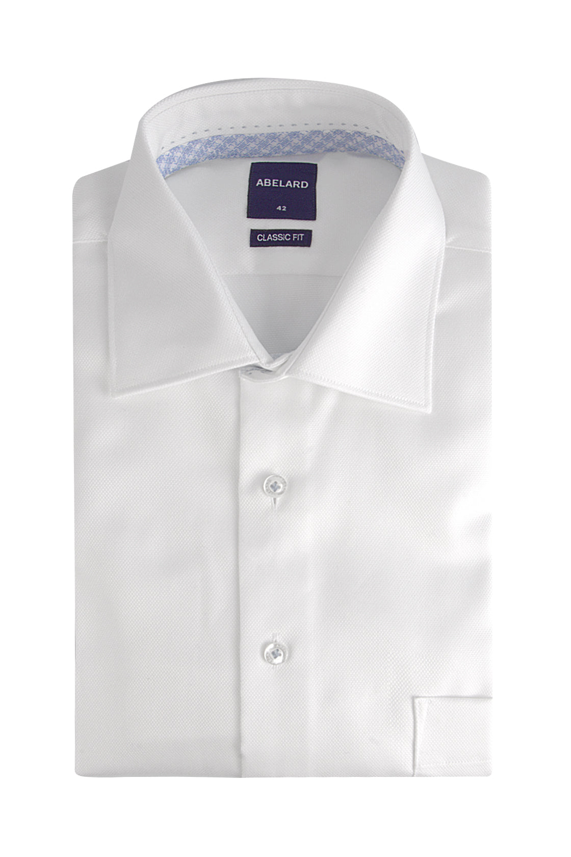 Abelard Luxe Diamond Dobby Classic Shirt White