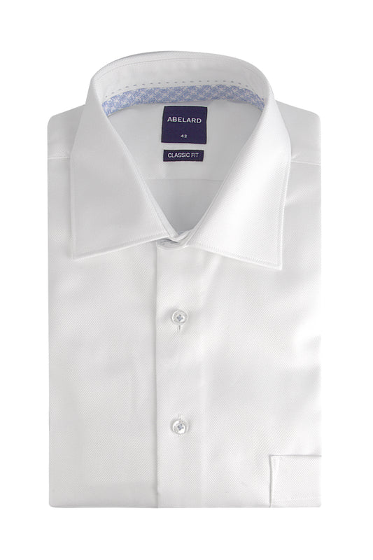 Abelard Luxe Diamond Dobby Classic Shirt White