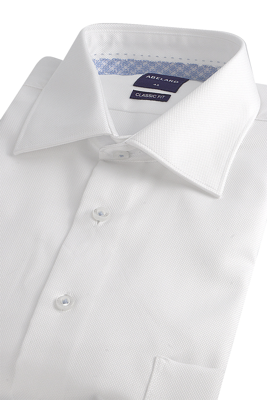 Abelard Luxe Diamond Dobby Classic Shirt White