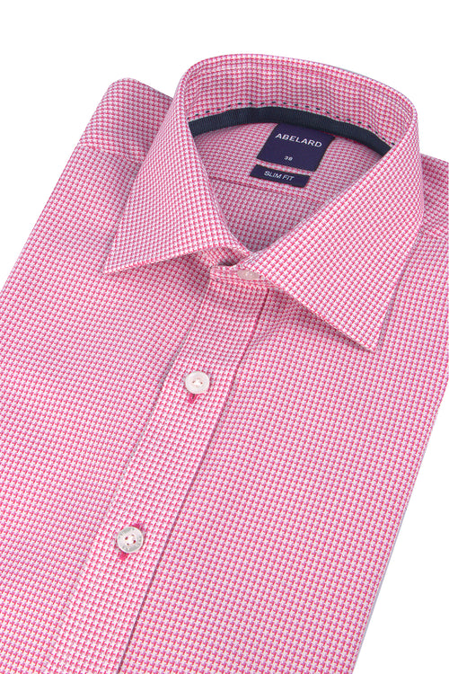 Abelard Mastiff Tooth Slim Shirt Fuchsia