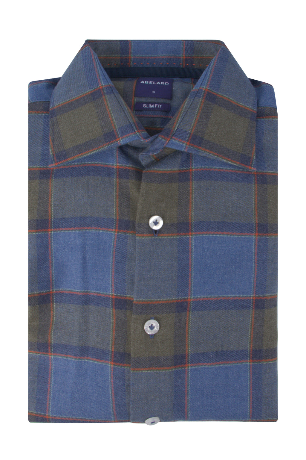 Abelard Sardinia Check Slim Shirt Orange Multi