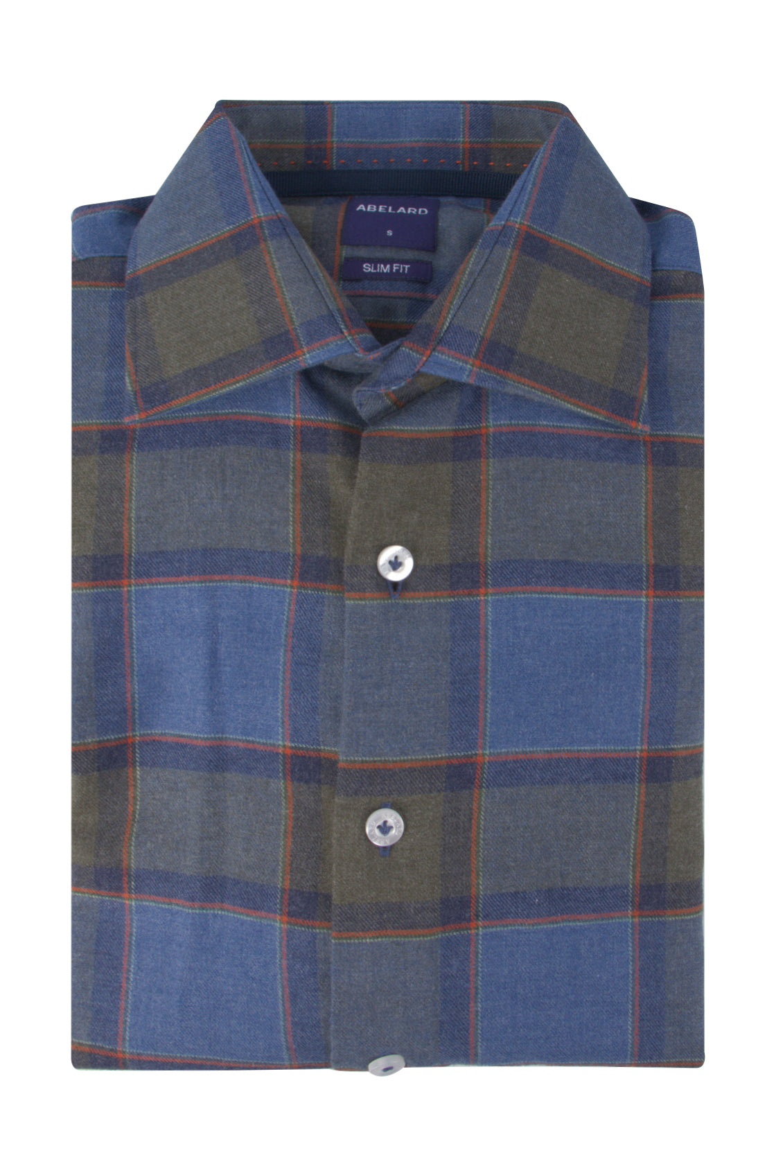 Abelard Sardinia Check Slim Shirt Orange Multi