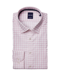 Abelard Slim Single Cuff Check Shirt Pink