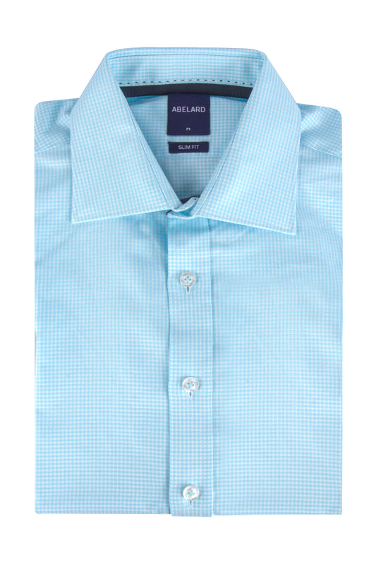 Abelard Slim SC Check Shirt Azure
