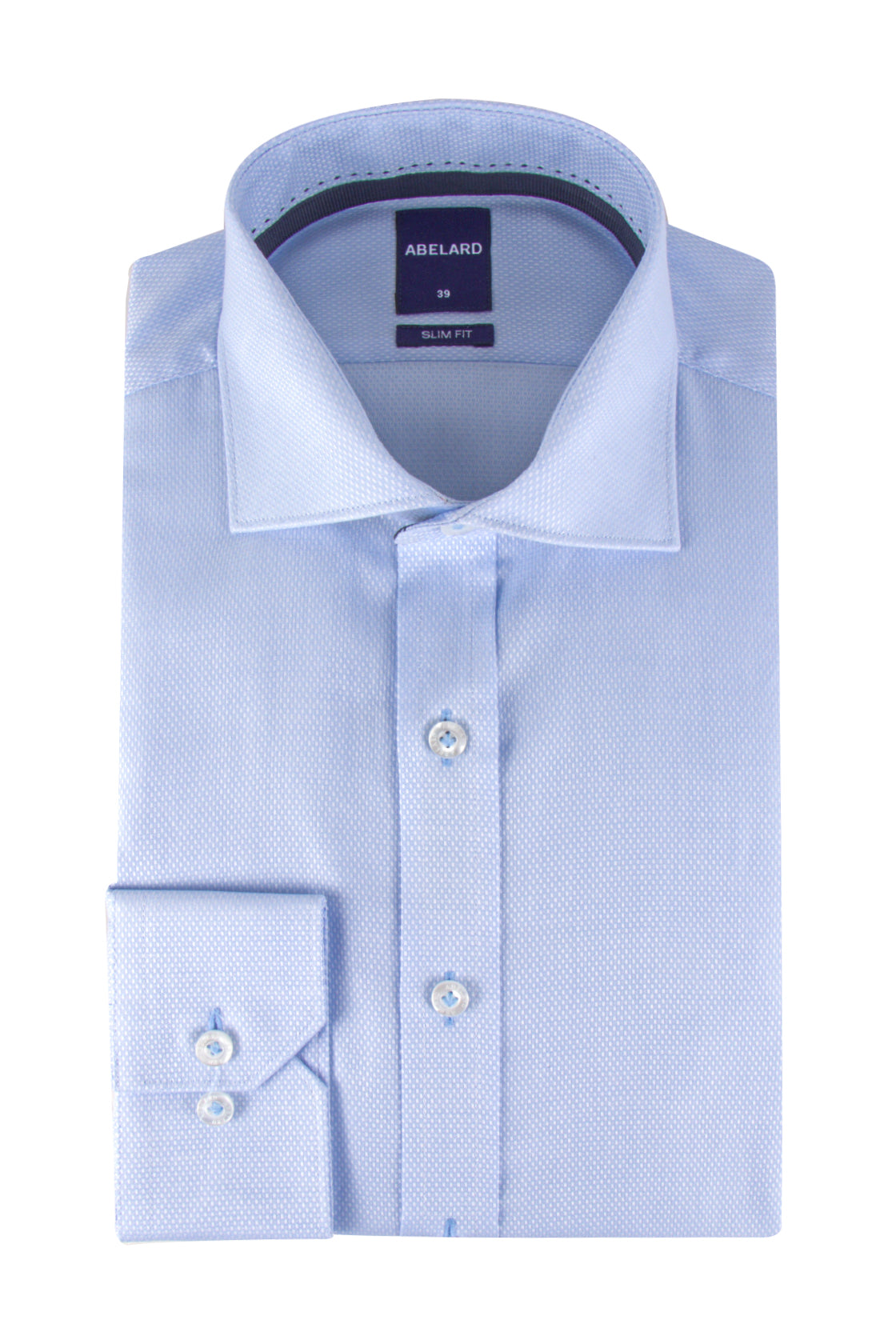 Abelard Slim Single Cuff Dobby Shirt Sky