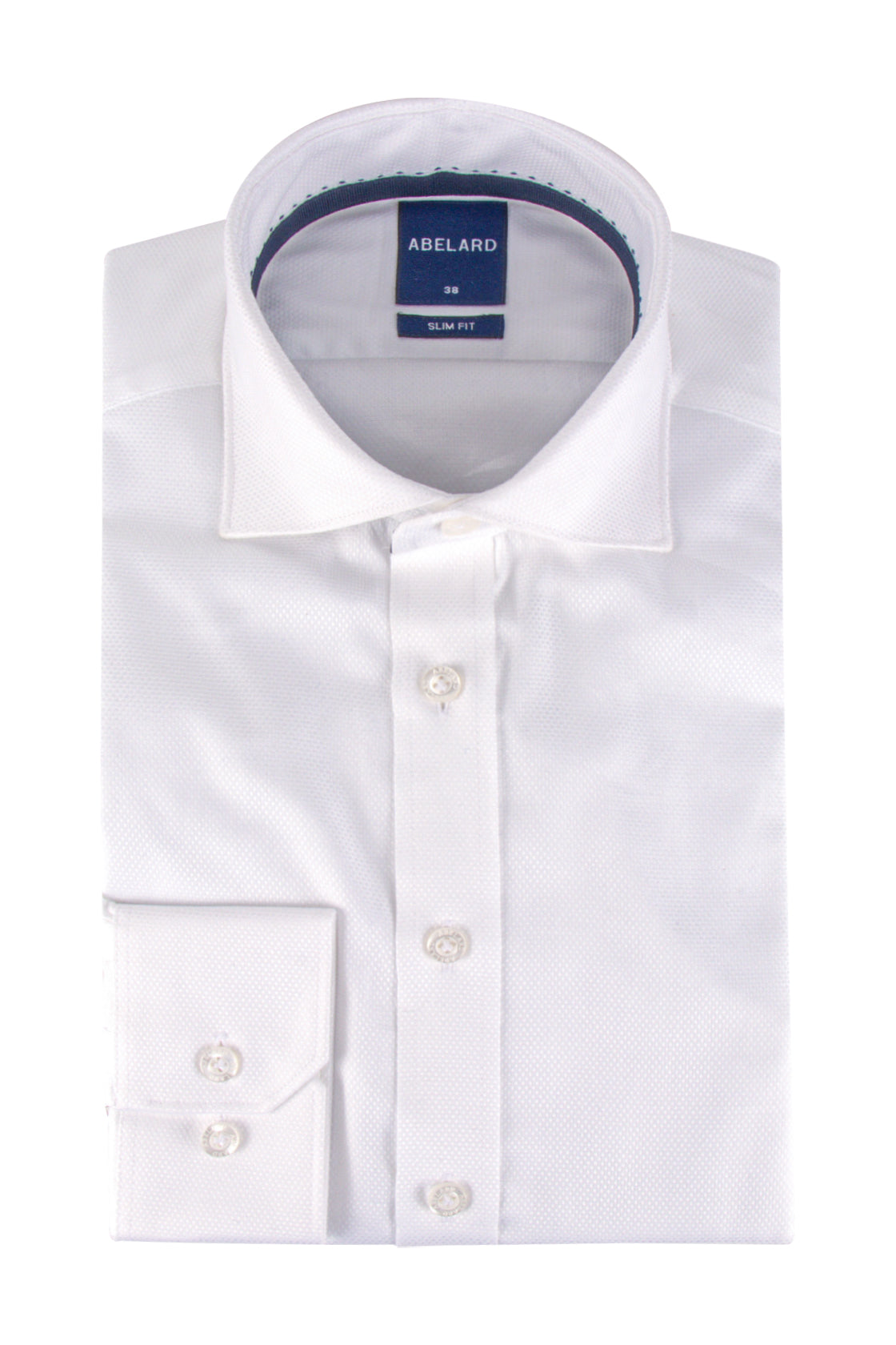 Abelard Slim Single Cuff Dobby Shirt White