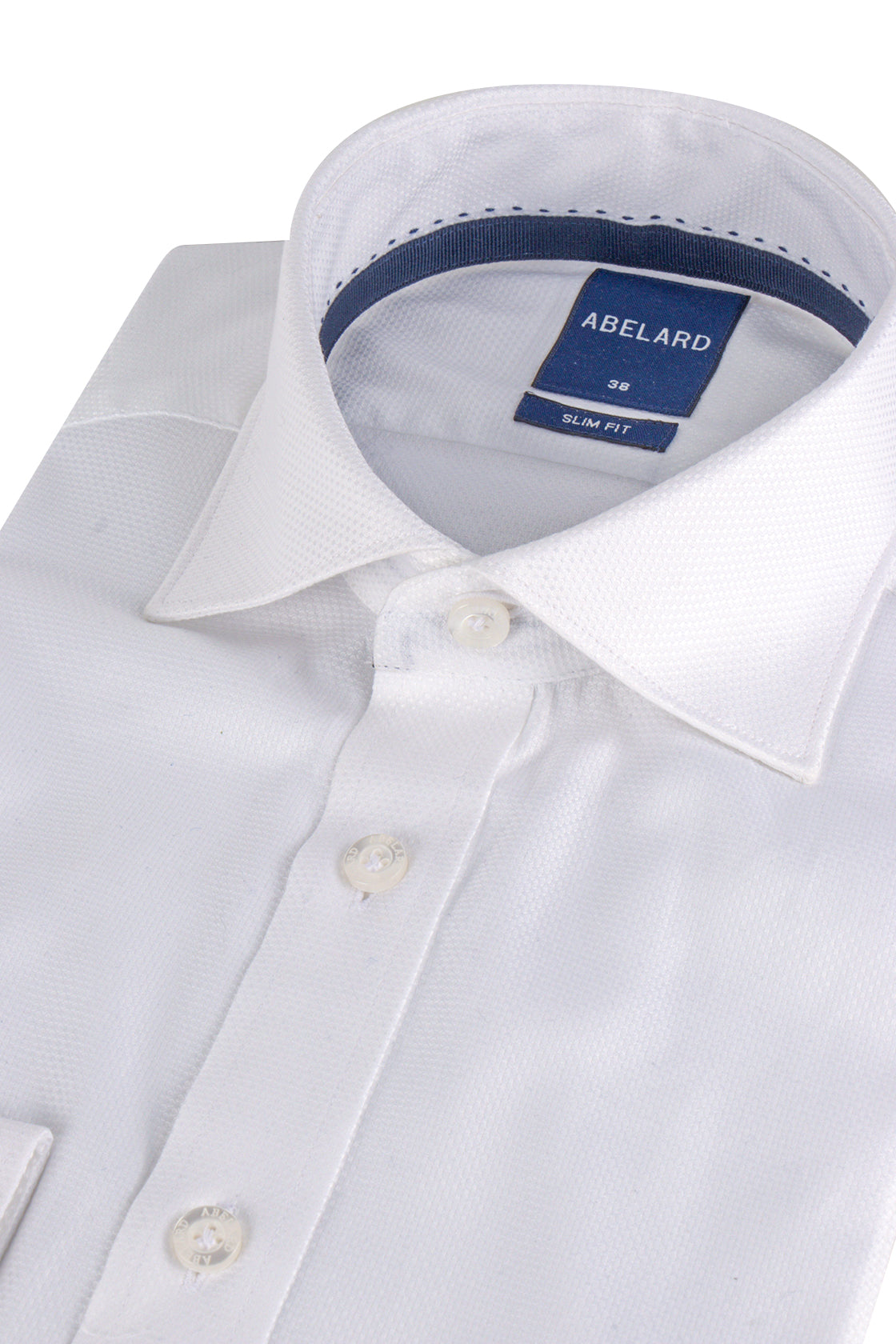 Abelard Slim Single Cuff Dobby Shirt White