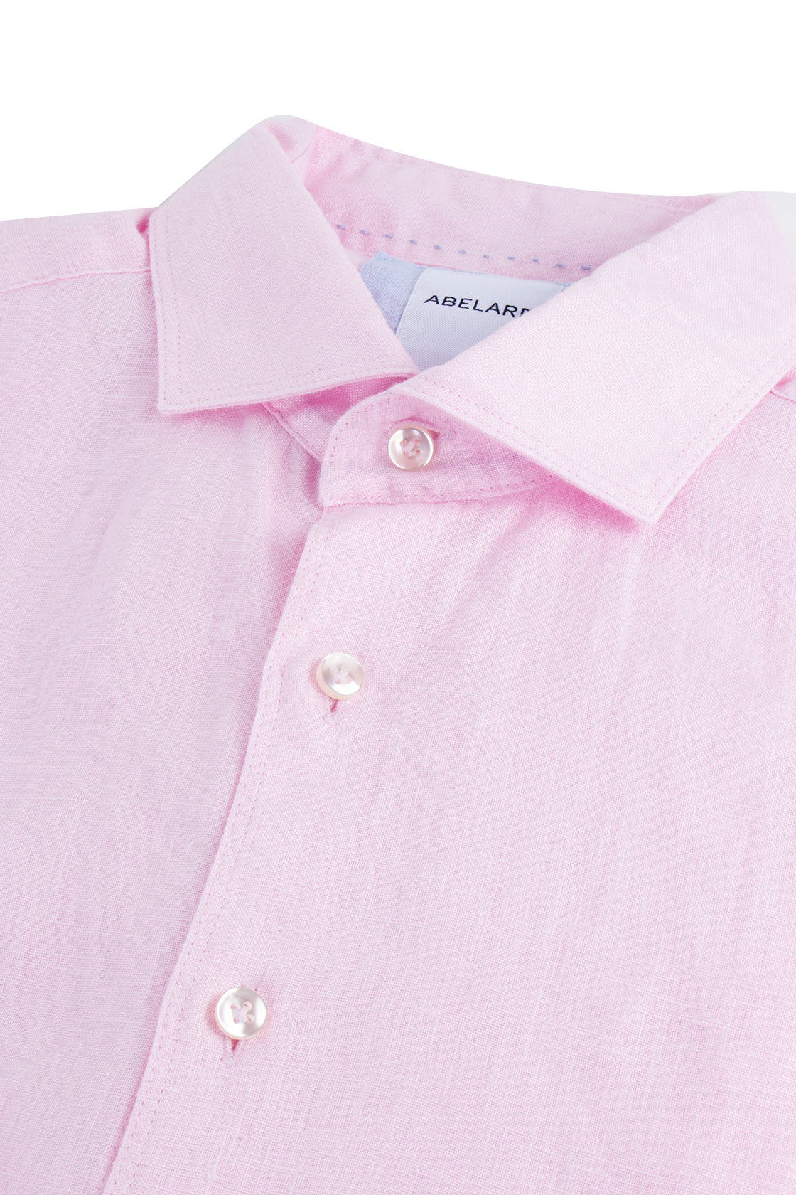 Abelard Slim Single Cuff European Linen Shirt Pink