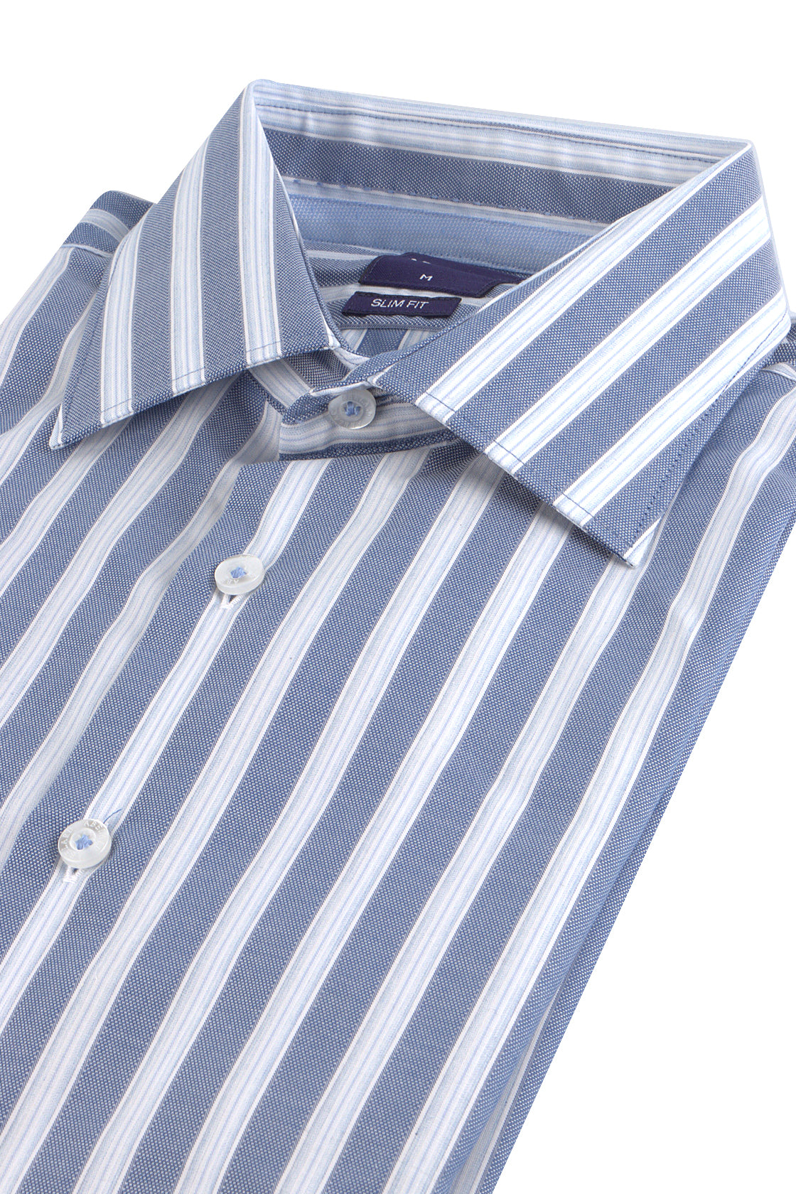 Abelard Treviso Stripe Slim Shirt Blue