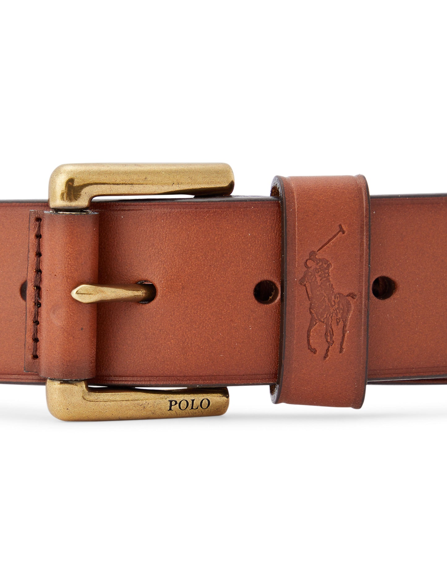 Polo Ralph Lauren Dress Leather Belt Tan