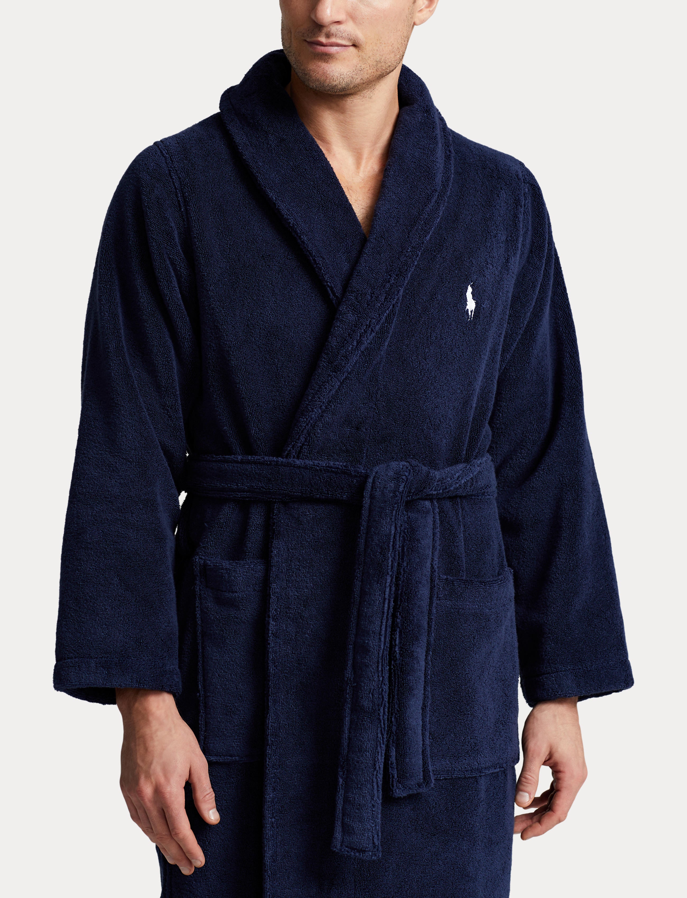 Polo Ralph Lauren Cott/Terry Robe Cruise Navy