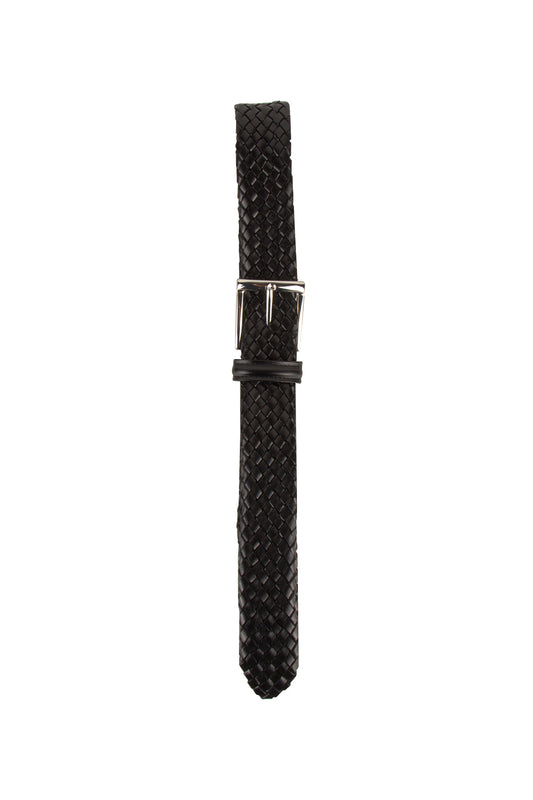 Anderson's Leather Woven Belt Black