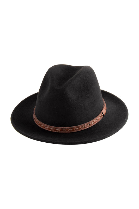 Avenel Wool Felt Safari Hat Black