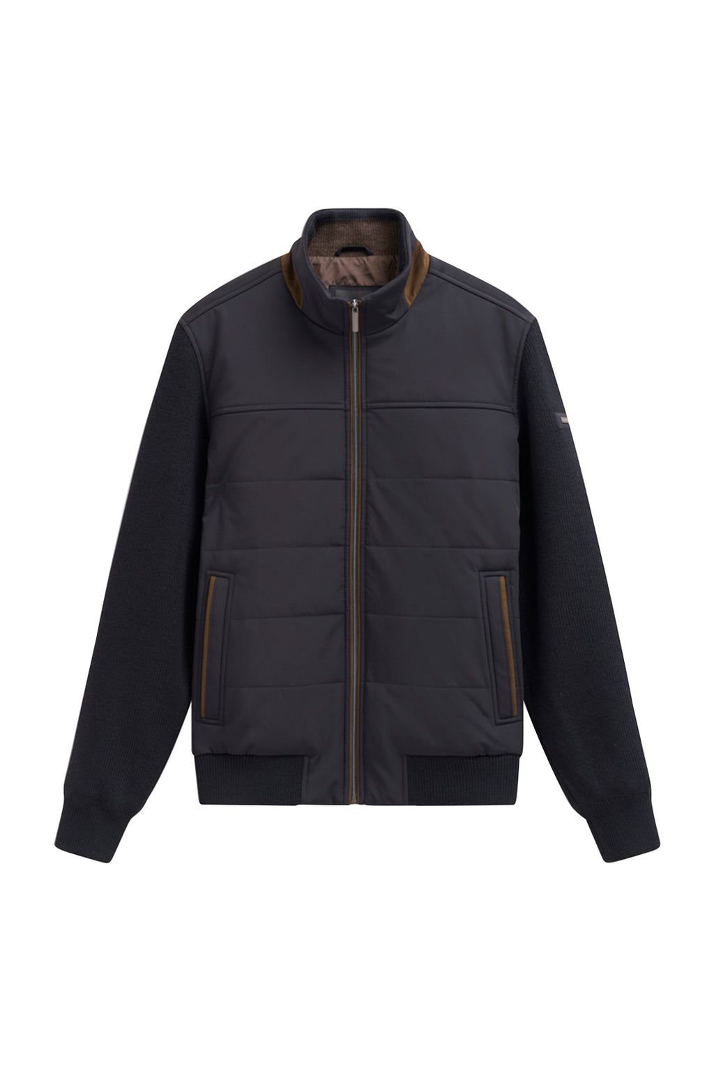 Bugatti 7600 Knit Sleeve Padded Jacket Navy