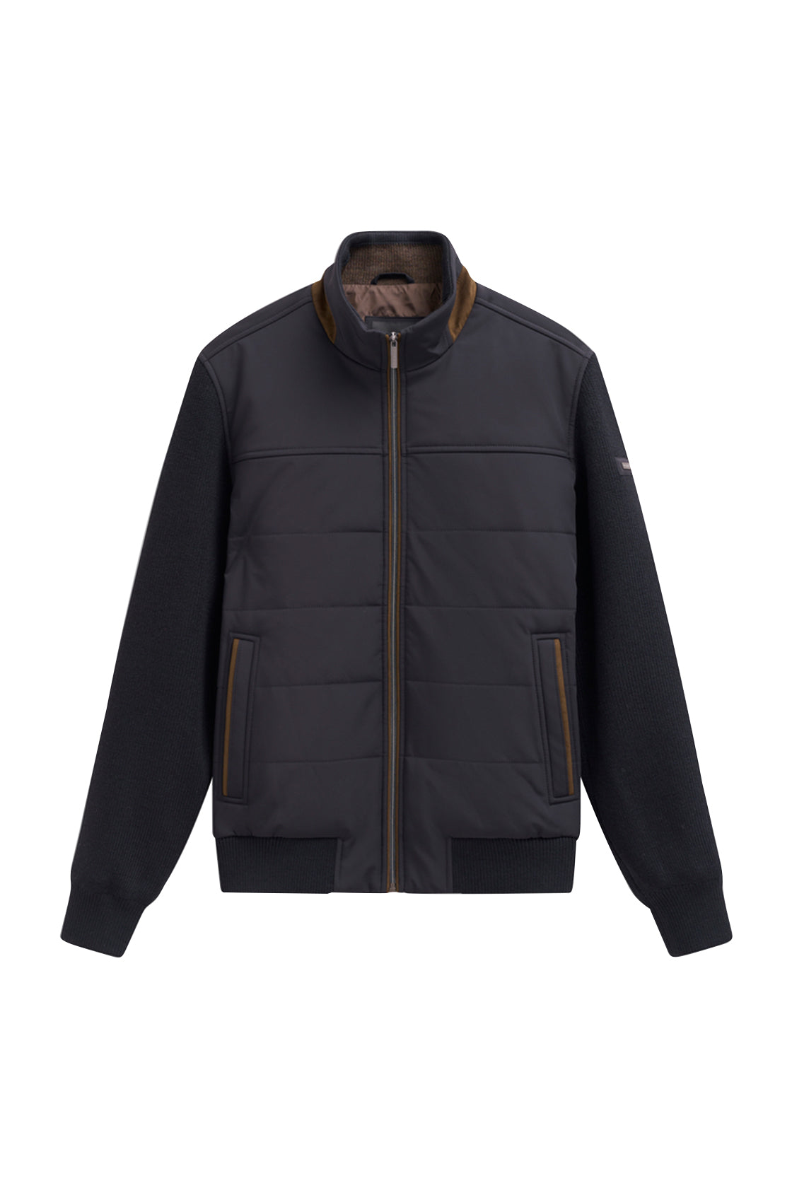 Bugatti 7600 Knit Sleeve Padded Jacket Navy