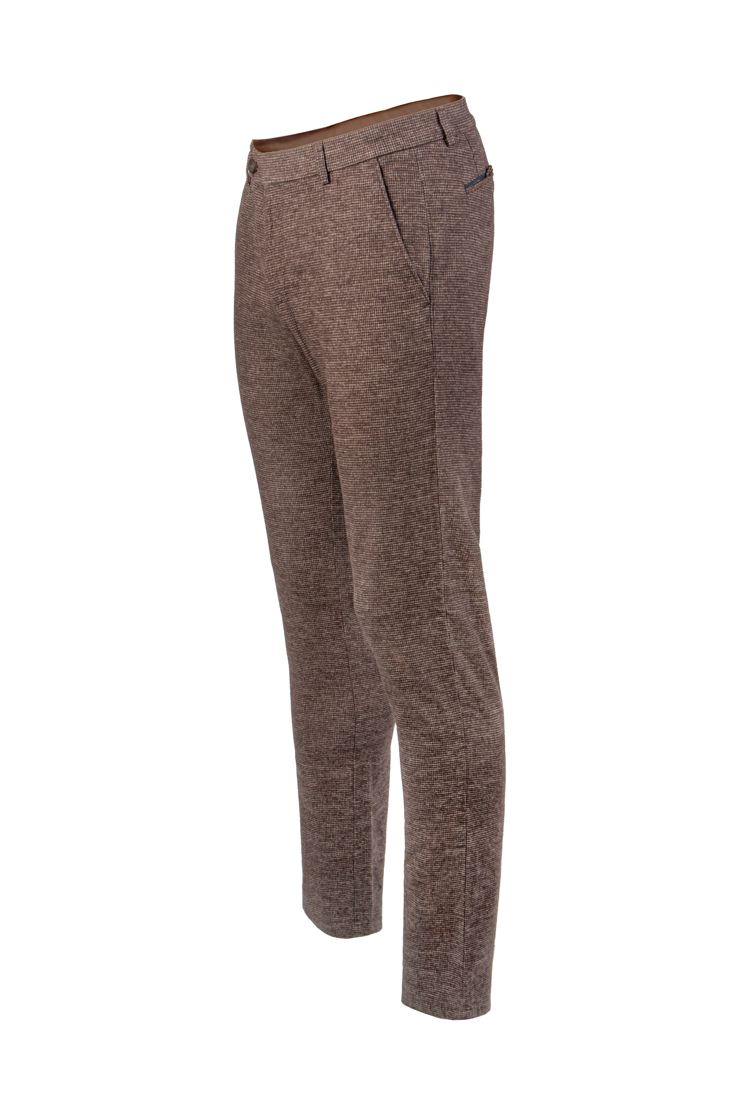 Bugatti Micro Check Sports Trouser Brown