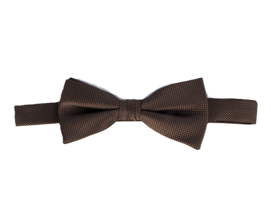 Carlo Visconti Chocolate Self Pattern Bow Tie