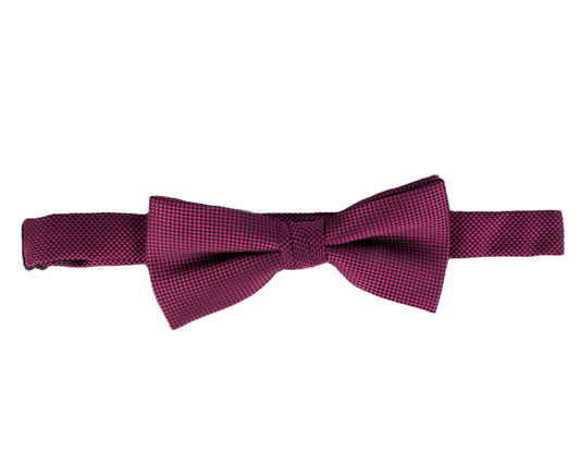 Carlo Visconti Plum Self Pattern Bow Tie