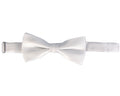 Carlo Visconti White Self Pattern Bow Tie