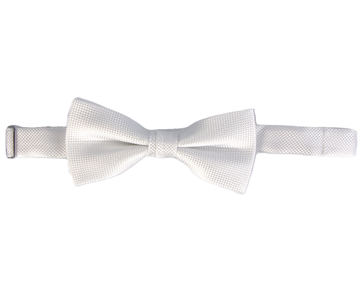 Carlo Visconti White Self Pattern Bow Tie