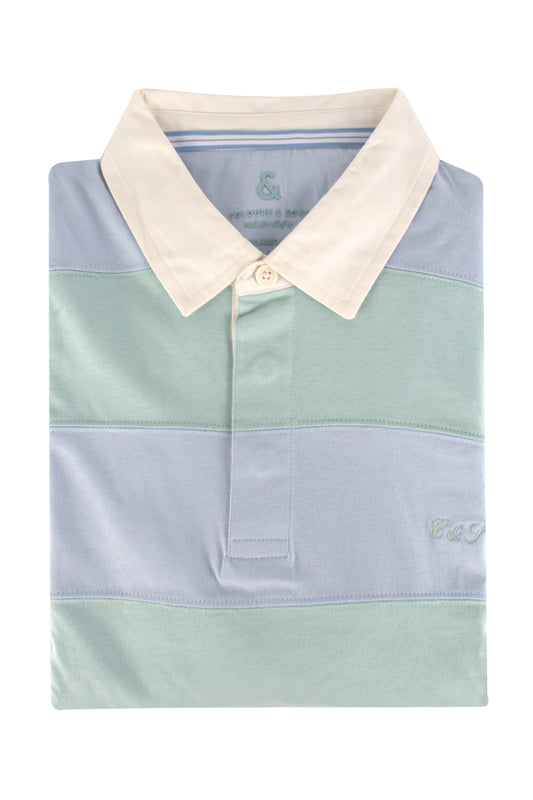 Colours & Sons Block Stripe Rugby Sky Mist