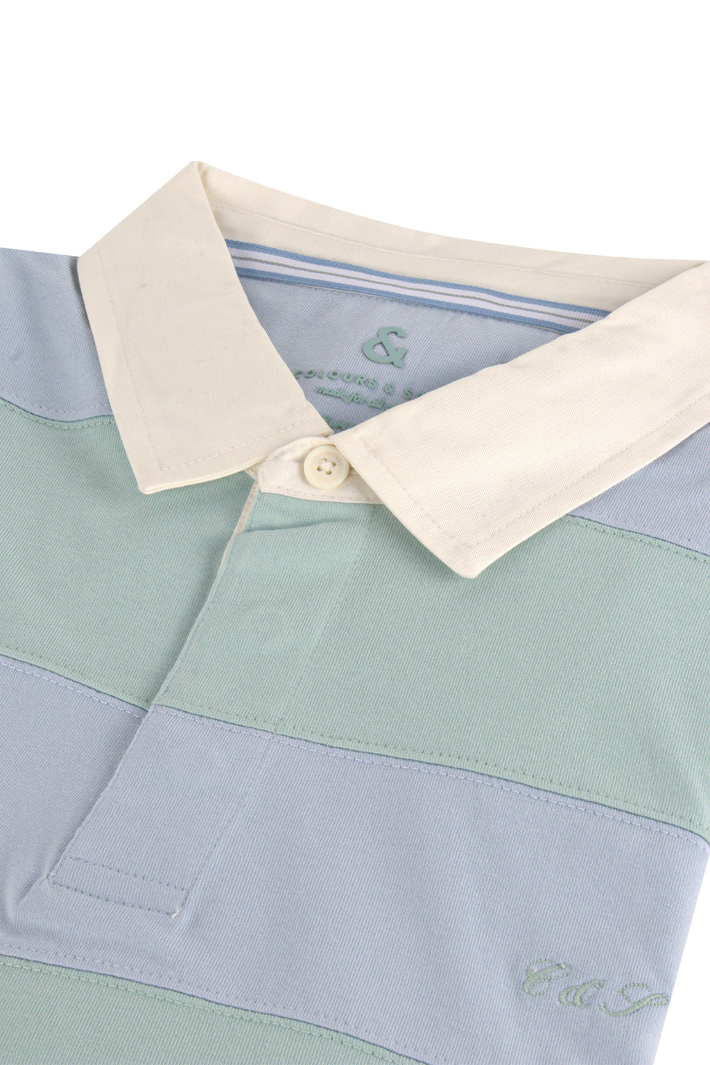 Colours & Sons Block Stripe Rugby Sky Mist