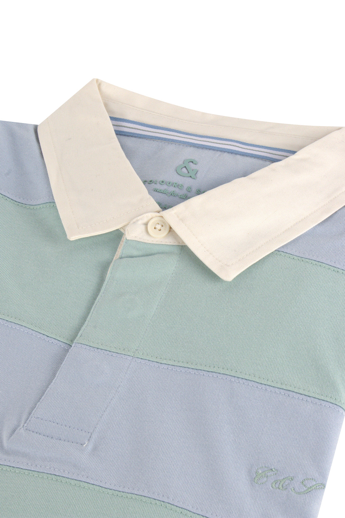 Colours & Sons Block Stripe Rugby Sky Mist