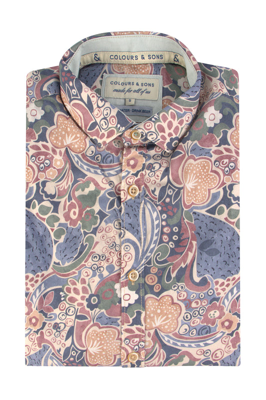 Colours & Sons Floral LS Casual Shirt Multi