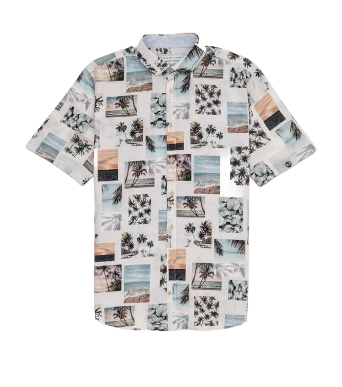 Colours & Sons SS Postcard Shirt Off-White