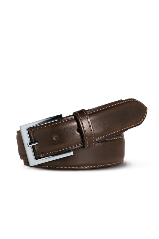 Meyer Stretch Leather Belt Brown