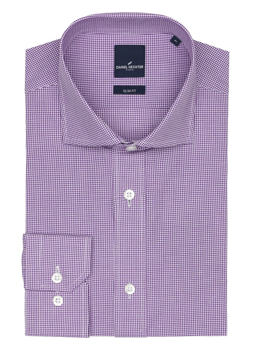 Daniel Hechter Jacque Business Shirt Purple Chk