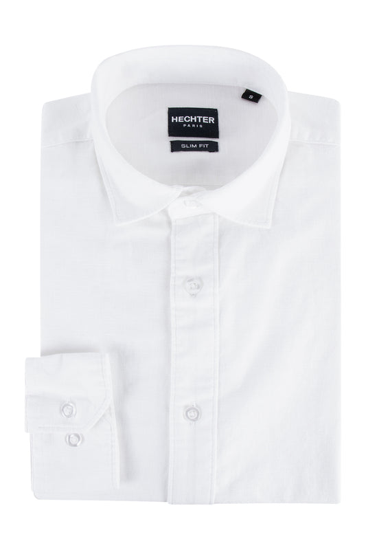 Daniel Hechter Linen LS Shirt White