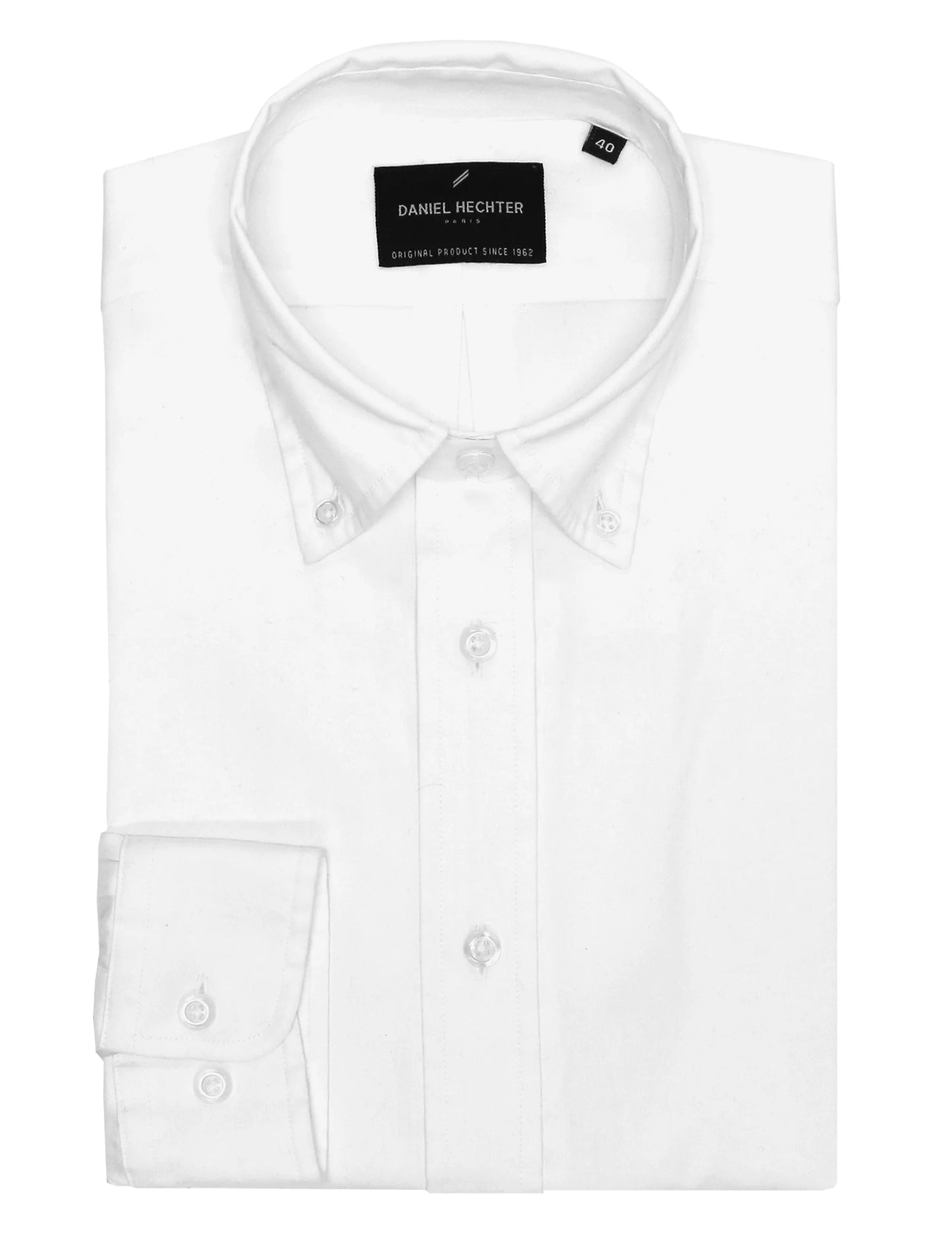 Daniel Hechter Oxford BD LS Shirt White