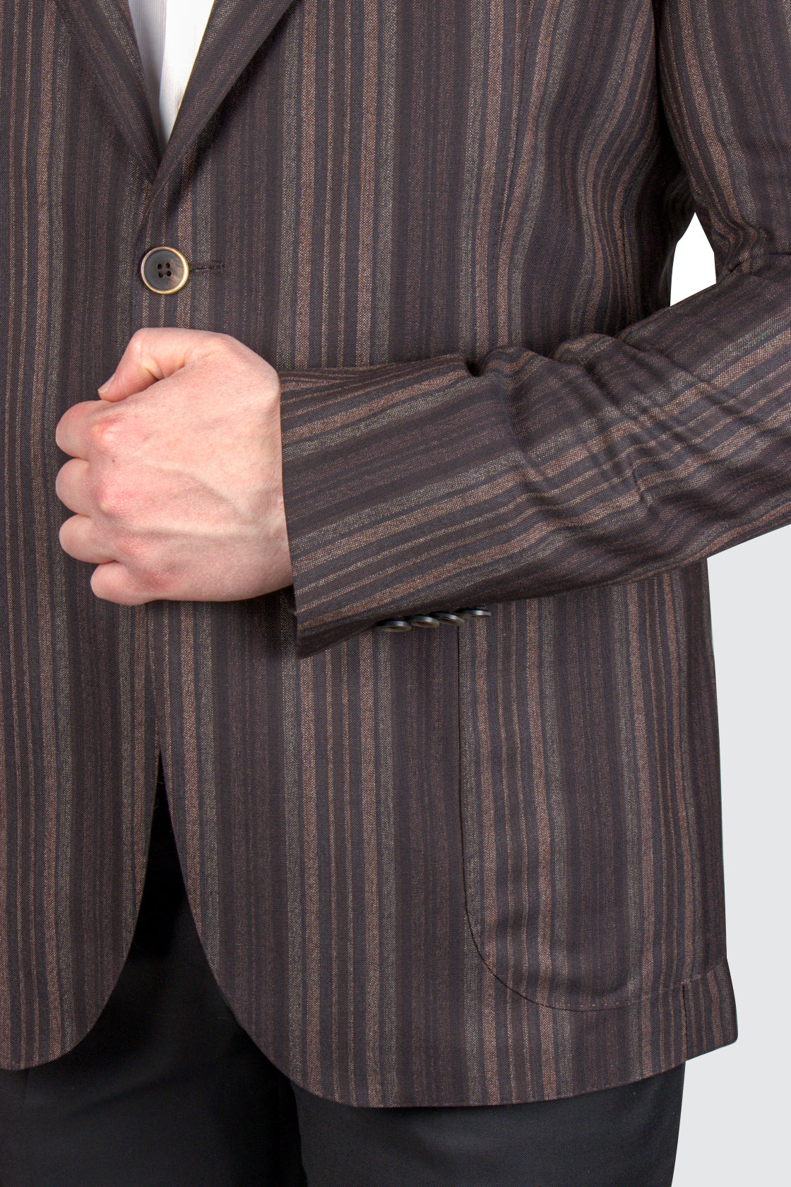 Eduard Dressler Sawyer Stripe Sportscoat Brown