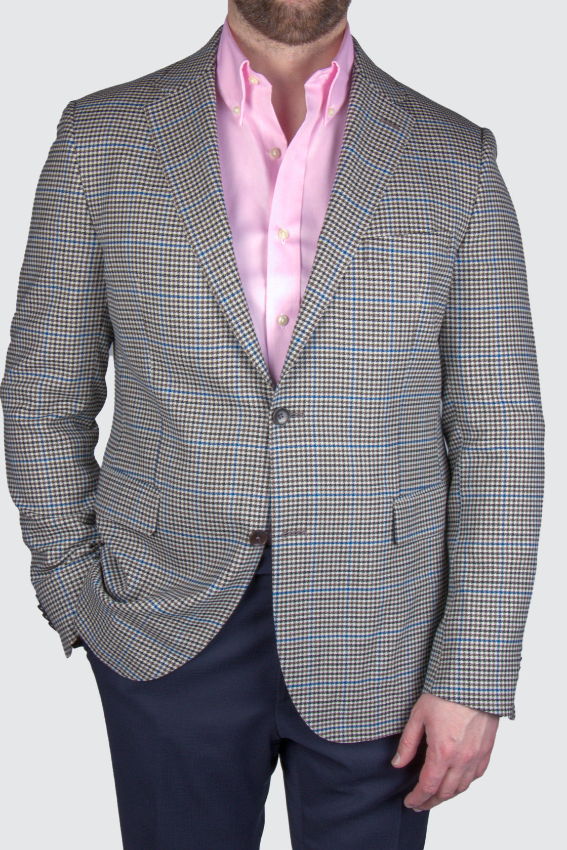 Eduard Dressler Sean Check Sportscoat Brown/Navy