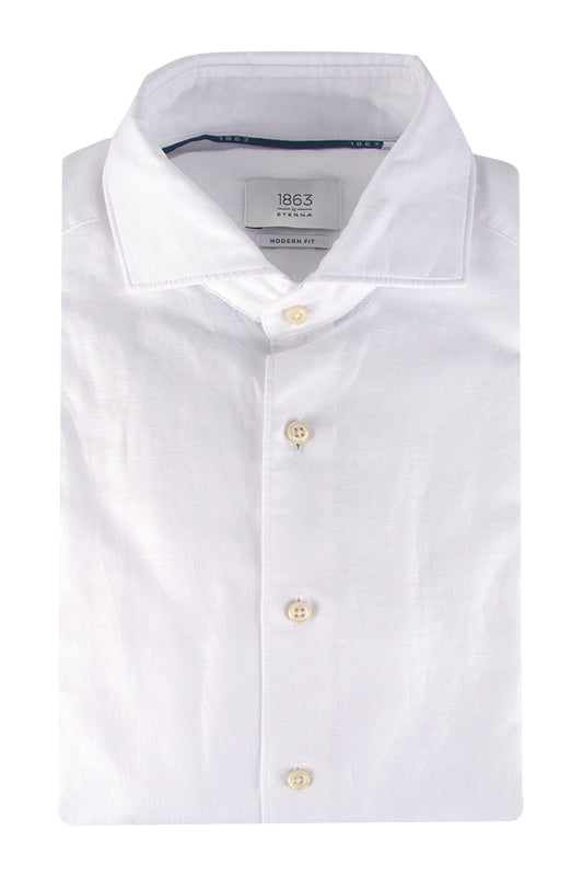 Eterna XS82 Mod Fit Linen Shirt White