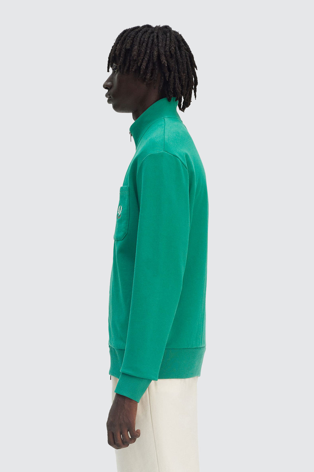 Fred Perry 1952 Zip Thru Sweatshirt Label Green