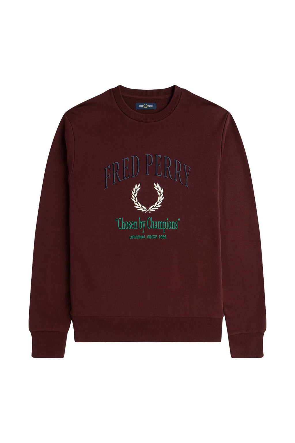 Fred Perry Emblem Champion Sweatshirt Oxblood