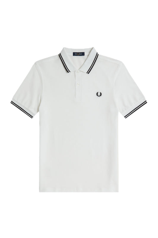 Fred Perry Twin Tipped Polo Shirt White