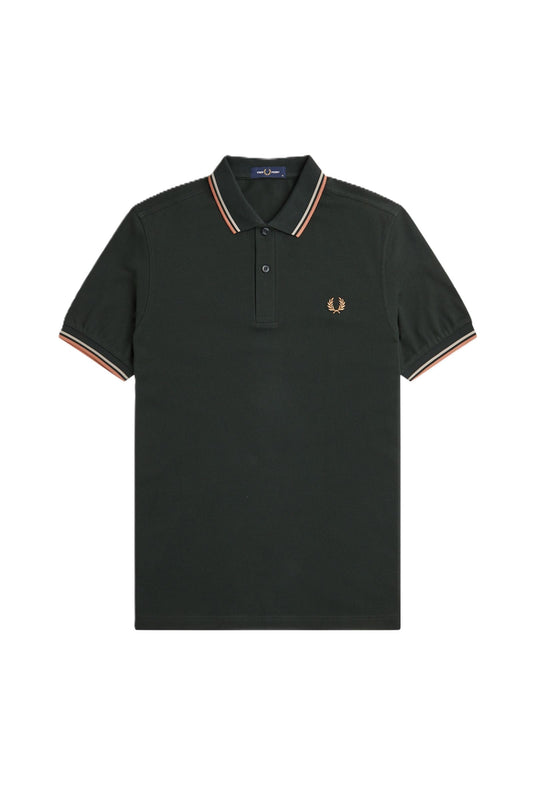 Fred Perry Twin Tipped Polo Shirt NgRe/WrGrey/LRus