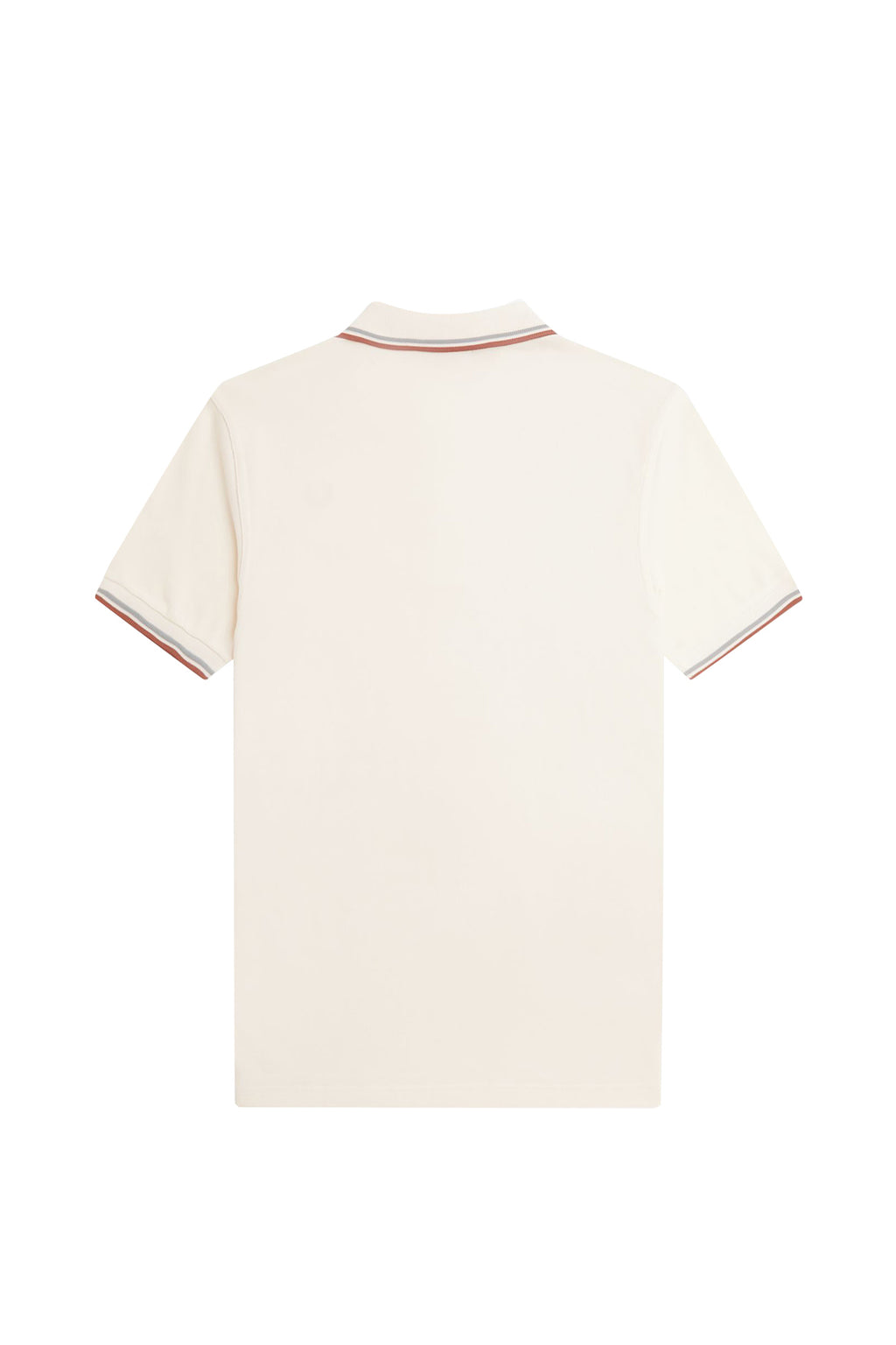 Fred Perry Twin Tipped Shirt Light Ecru/Silver Blue/Cinnamon