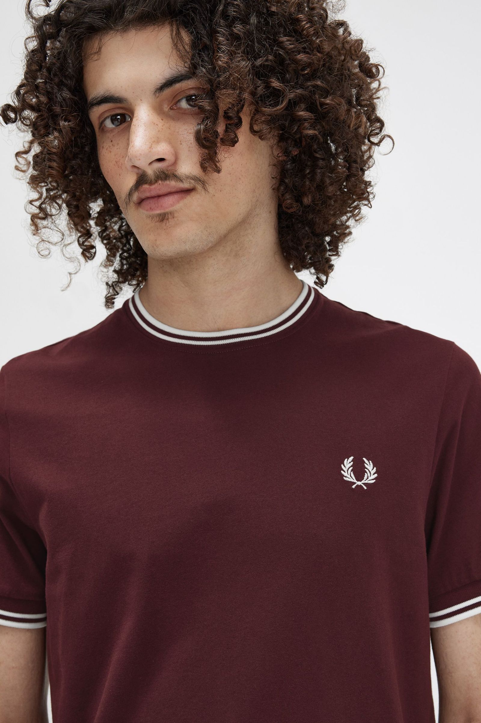 Fred Perry Twin Tipped T-Shirt Oxblood