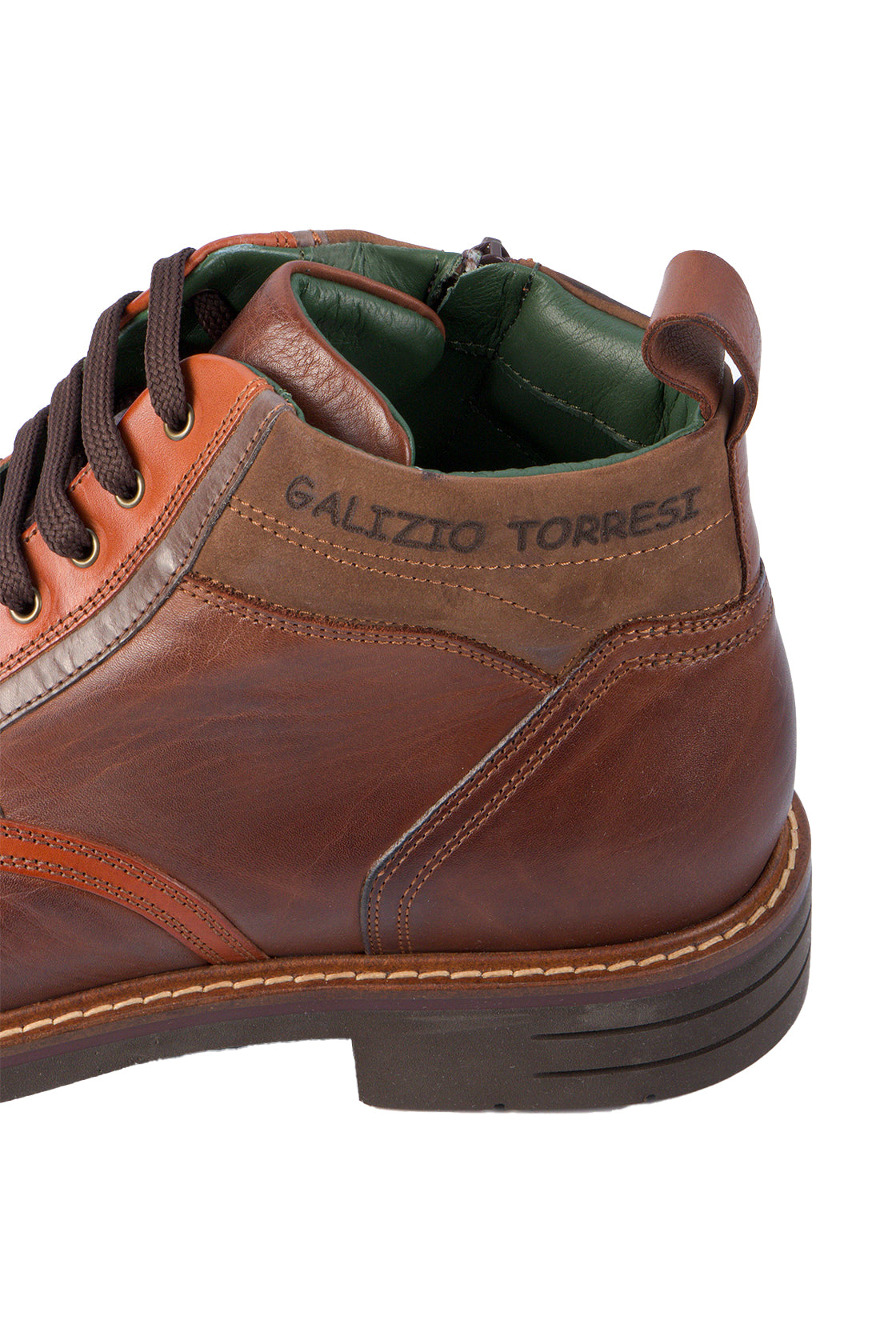 Galizio Torresi Lace Boots Nougat/Smoke