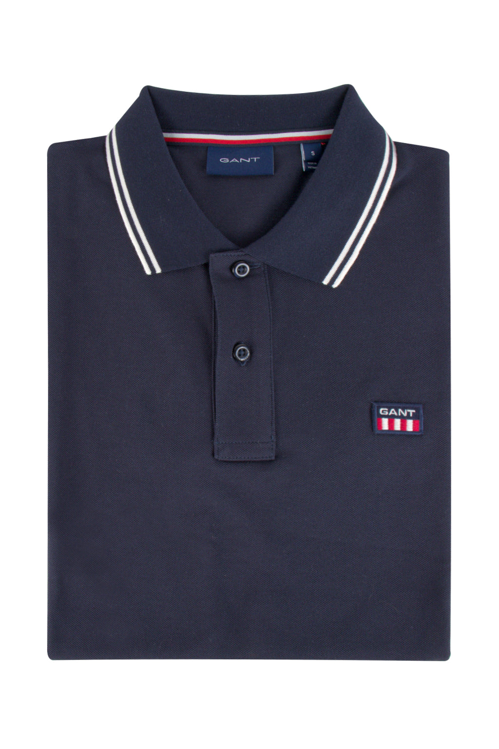 Gant Contrast Coll. SS Pique Polo Evening Blue