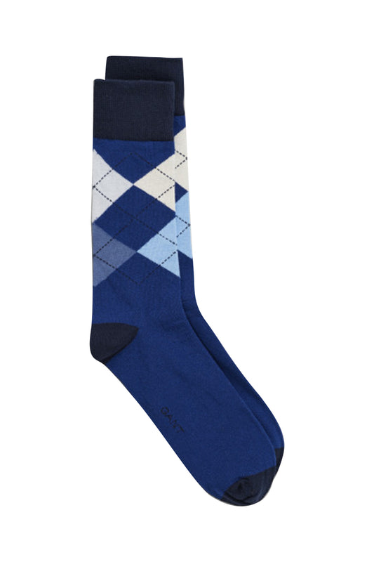 Gant D1 Argyle Socks Deep Blue