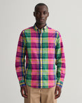 Gant Indian Madras Reg LS Shirt Hyper Pink