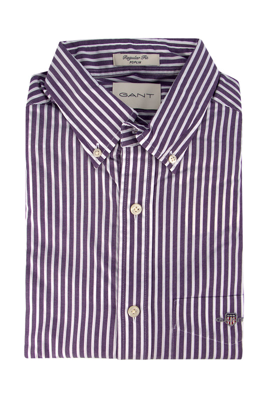 Gant Poplin Stripe LS Shirt Pansy Purple
