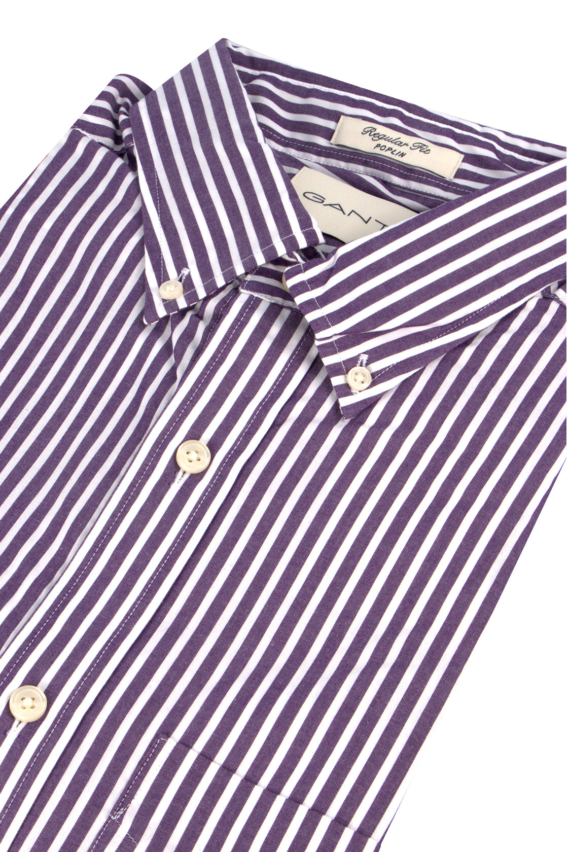 Gant Poplin Stripe LS Shirt Pansy Purple