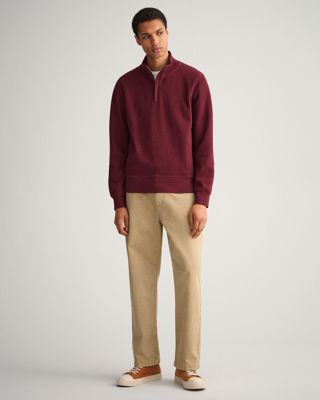 Gant Sacker Rib Half Zip Plumped Red